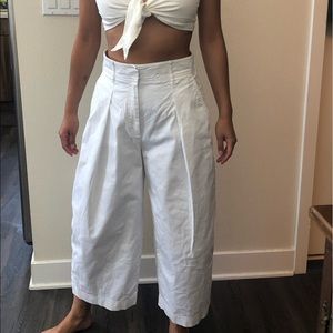 The Group Babaton Wide legged white pants